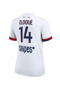 Paris Saint-Germain Desire Doue #14 Voetbaltruitje Uit tenue Dames 2025-26 Korte Mouw